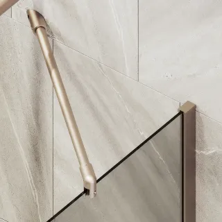 Шторка на ванну MaybahGlass MGV-250-2ш 30см бронза